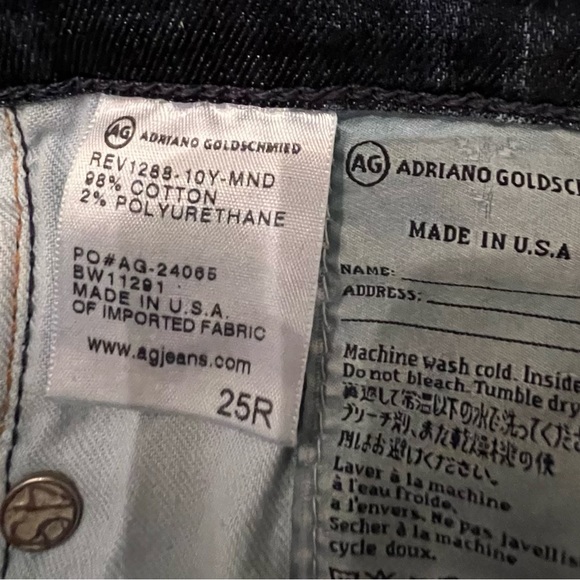 Ag Adriano Goldschield The Legging Super Skinny Jeans. Distressed | Size 25. - Picture 5 of 8